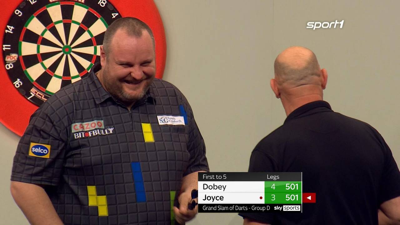 Grand Slam of Darts: Russ Bray sorgt beim Grand Slam of Darts für einen Lacher