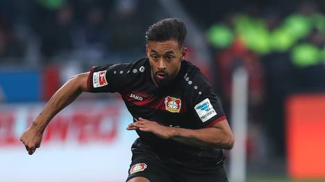Karim Bellarabi von Bayer Leverkusen in Aktion gegen Hertha BSC