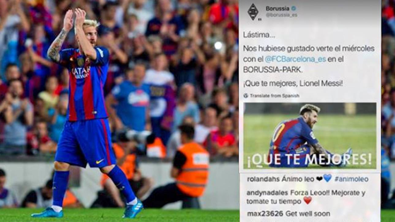 Messi bedankt sich bei Gladbach