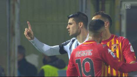 Juventus Turin kommt bei Benevento Calcio nicht über ein Remis hinaus. Alvaro Morata trifft für den amtierenden Meister, handelt sich aber nach Abpfiff noch eine rote Karte ein.