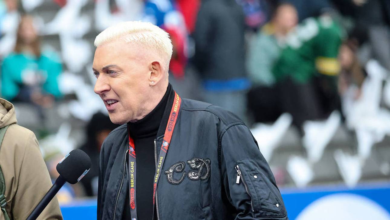 Scooter-Frontmann HP Baxxter heizt den NFL-Fans ein