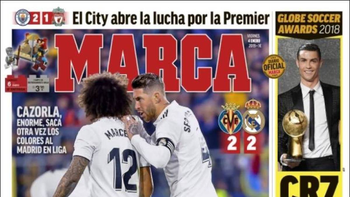 MARCA - "2:1 - City eröffnet den Kampf um die Premier League! Die Citizens stehen vier Punkte hinter einem Spitzenreiter, der im Etihad seine Unbesiegbarkeit verliert"