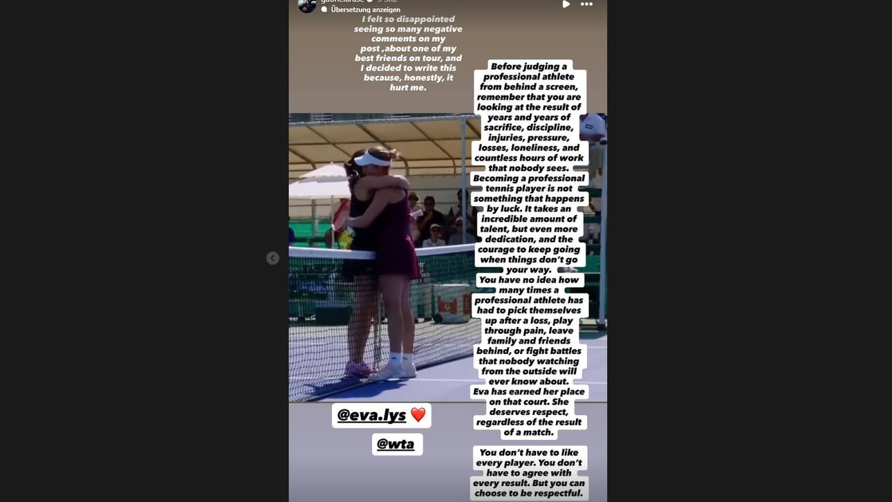 Gabriela Ruse sprang Eva Lys in einer Instagram-Story bei