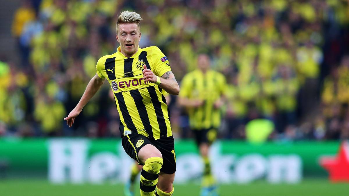 Mit dem BVB zieht Reus prompt ins Finale der Champions League ein. Im deutschen Endspiel kann er Philipp Lahm vom FC Bayern oft enteilen