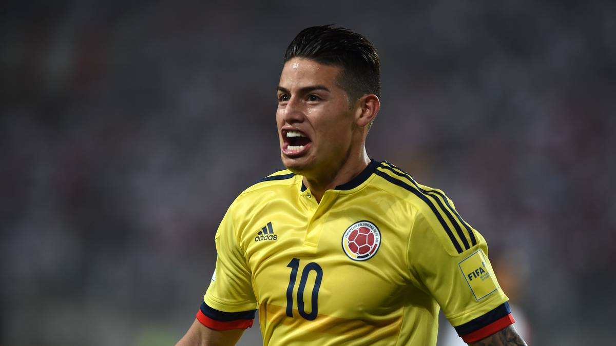 TOPF 2 - KOLUMBIEN (13): Ein 1:1 gegen Peru reicht Bayerns James Rodriguez und Kolumbien, um sich als letzte Mannschaft in der Südamerika-Gruppe direkt zu qualifizieren. Der Neuzugang des Rekordmeisters erzielt dabei den kolumbianischen Treffer