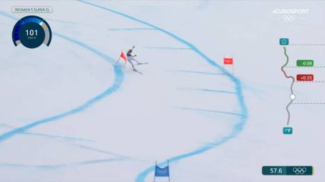 Emma Aicher scheidet bei Olympia im Super-G frühzeitig aus und verpasst ihre dritte Olympia-Medaille. Auch Breezy Johnson stürzt.