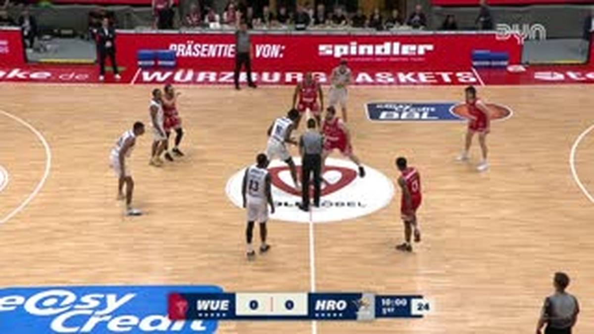 Spiel Highlights zu Würzburg Baskets - ROSTOCK SEAWOLVES (1)