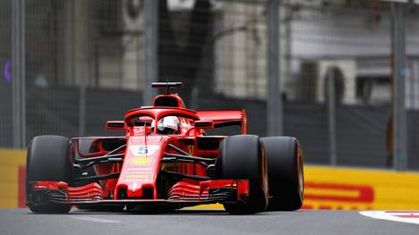 Sebastian Vettel fuhr der Konkurrenz beim Freien Training in Baku davon