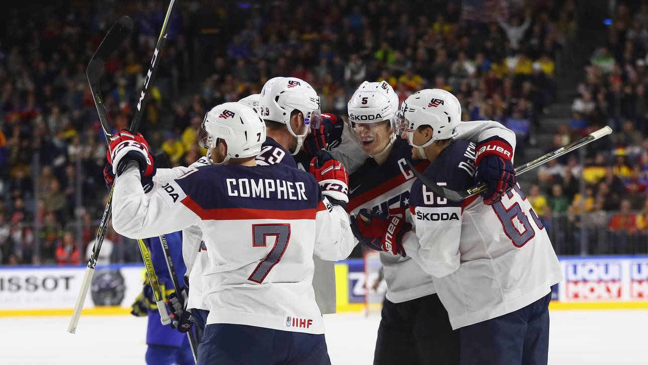 USA feiern Sieg gegen Schweden