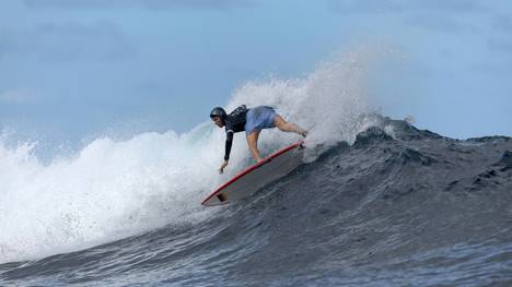 Tim Elter beim Training vor Tahiti