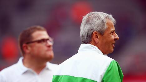 Lucien Favre (r.) ist seit 2011 Trainer von Borussia Mönchengladbach