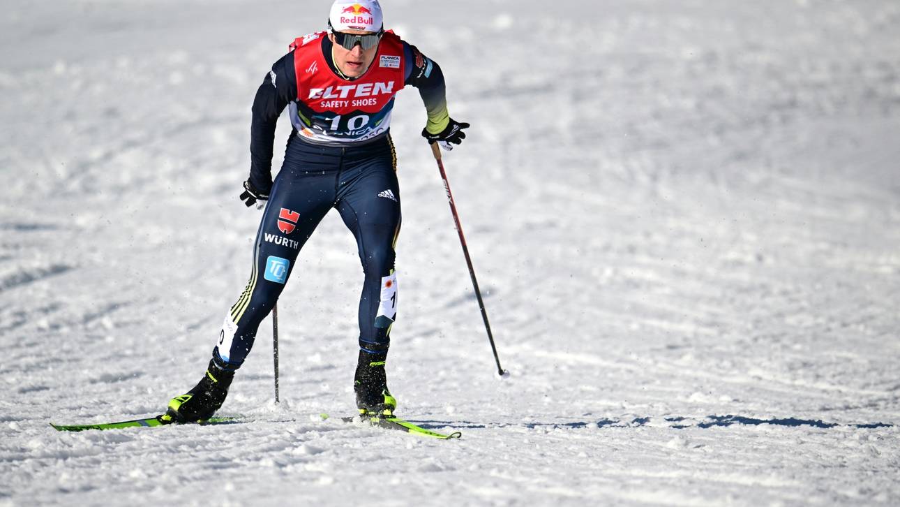 Geiger führt nach dem Langlauf