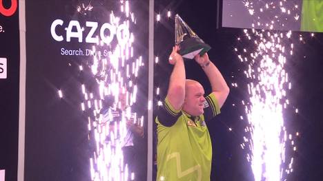 Michael van Gerwen hat zum siebten Mal die Premier League der Darts-Profis gewonnen und überholt somit Darts-Legende Phil Taylor.
