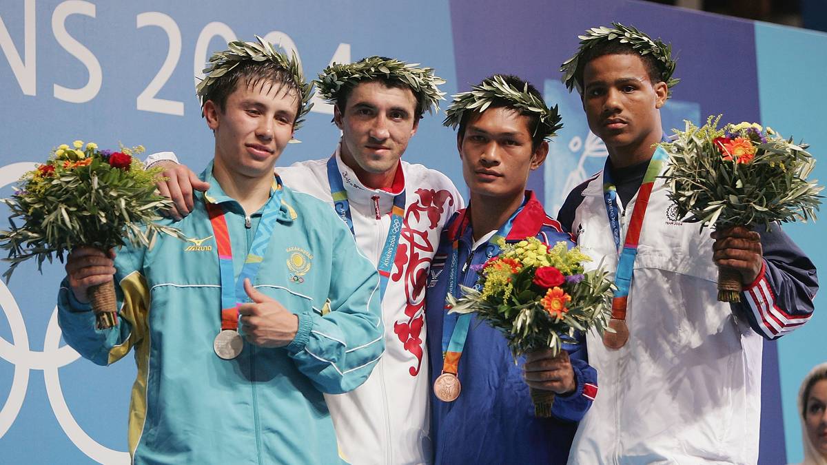 Gennadi Golowkin (l.) holte 2004 in Athen Olympia-Silber