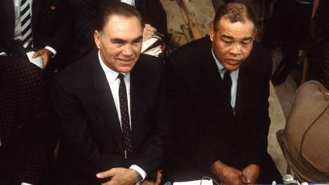 Max Schmeling und Joe Louis im Jahr 1966