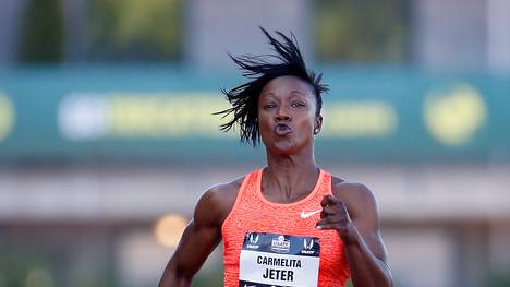 Carmelita Jeter lief die 100 m in 10,64 Sekunden