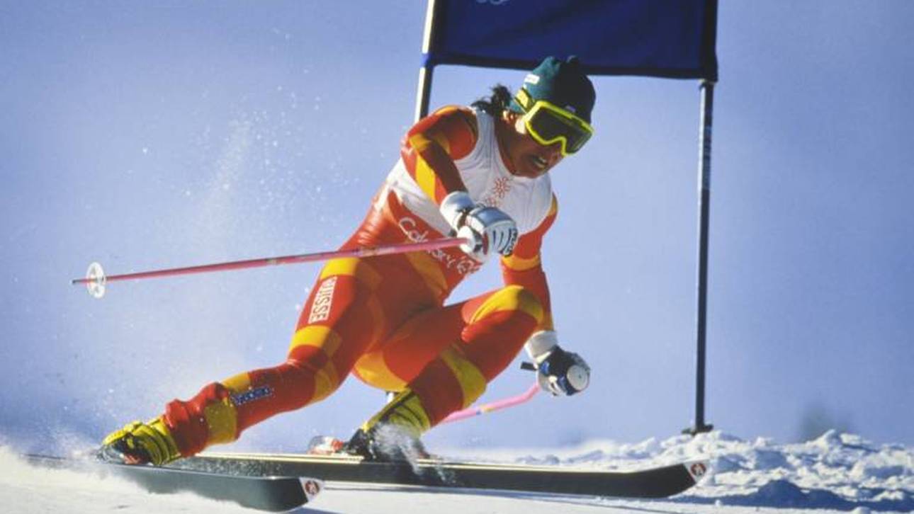 Vreni Schneider bei Olympia 1988 in Calgary