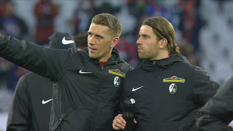 Nils Petersen trifft für den SC Freiburg zum 1:1 gegen Mainz 05. Am Treffer sind auch die Fans in Freiburg auf besondere Weise beteiligt.