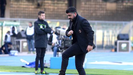 Milan-Coach Gennaro Gattuso ist nach der Niederlage in Verona frustriert