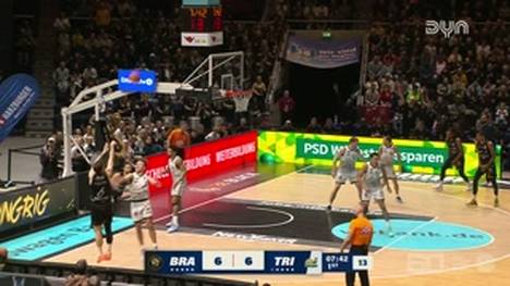 Die BBL-Highlights der Basketball-Partie Löwen Braunschweig - VET-CONCEPT Gladiators Trier im Video.