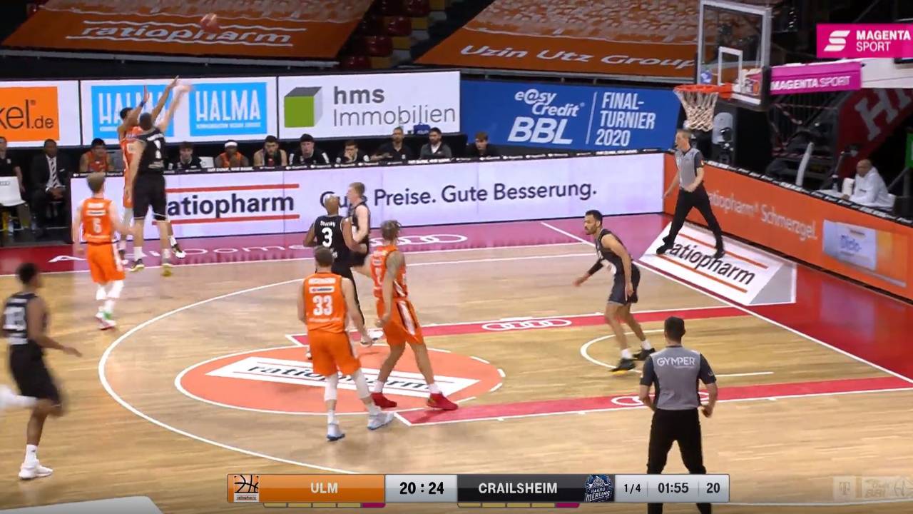 BBL Finalturnier: Ratiopharm Ulm - Hakro Merlins Crailsheim (92:81): Highlights