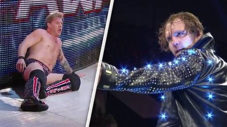 Dean Ambrose (r.) zerstörte bei WWE Monday Night RAW die Jacke von Chris Jericho
