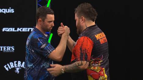 Luke Humphries und Michael Smith liefern sich ein spannendes Duell um den Einzug ins Halbfinale des Grand Slam of Darts. Ekstase, ein fast perfektes Leg und starke Finishes - dieses Match hatte fast alles.