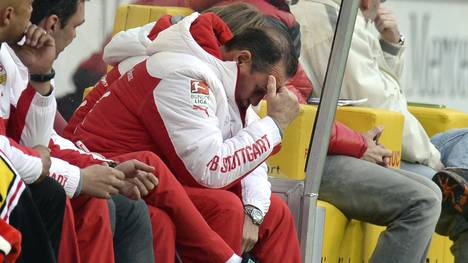 Huub Stevens vom VfB Stuttgart ist enttäuscht