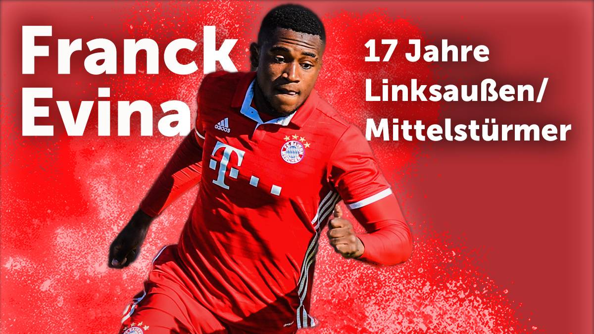 Franck Evina gab gegen Eintracht Frankfurt sein Profi-Debüt für den FC Bayern