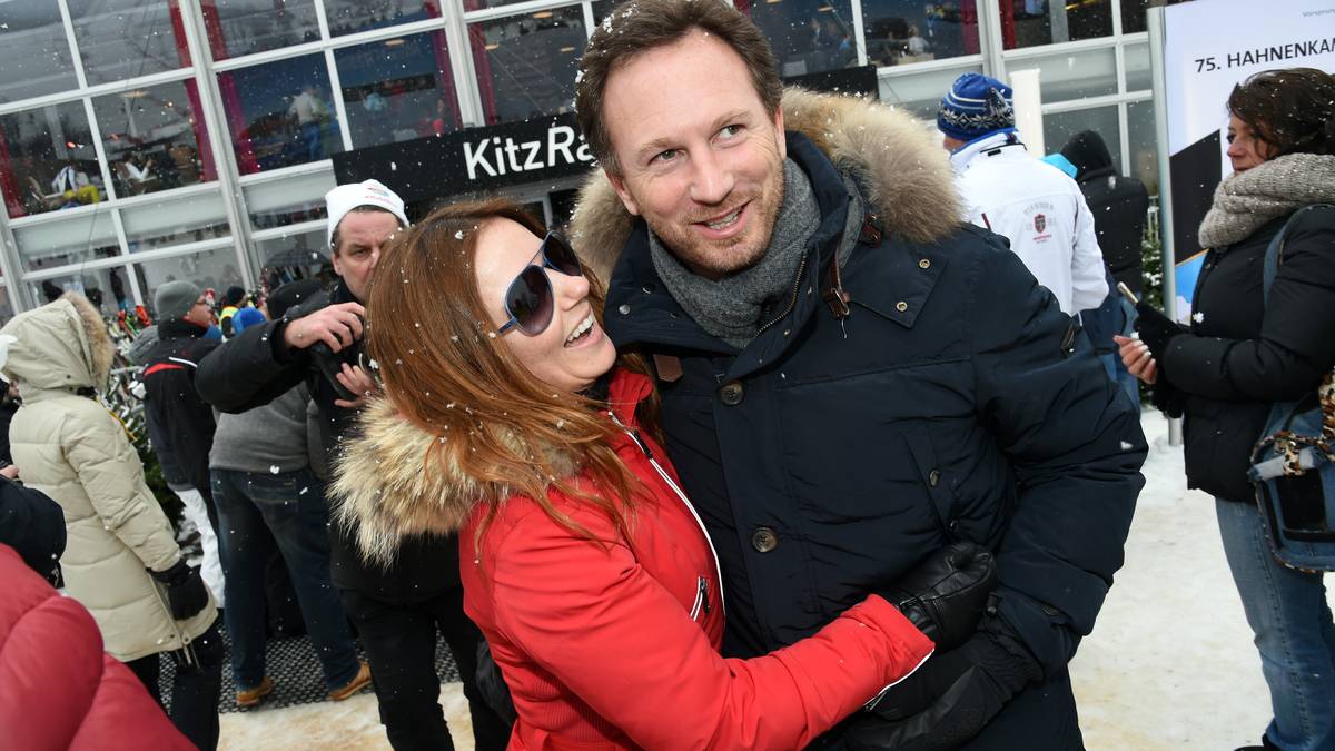 Christian Horner, Teamchef vom Formel-1-Rennstall Red Bull nebst seiner Liebsten, Ex-Spice-Girl Geri Halliwell