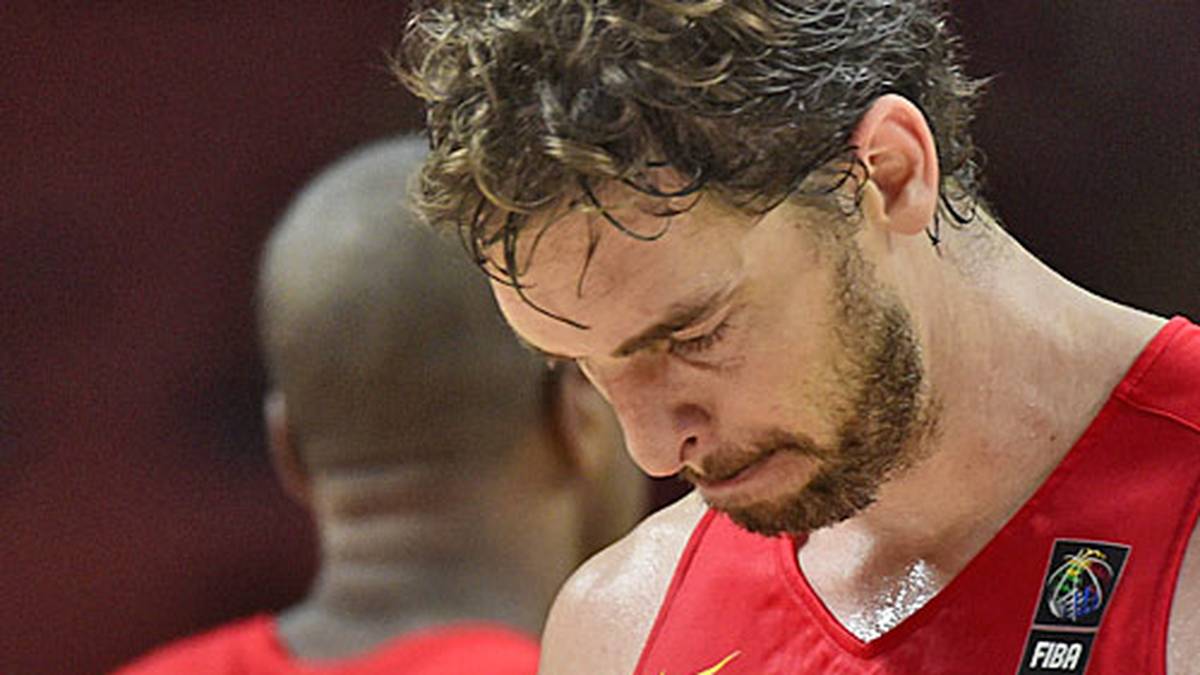 Spanische Enttäuschung. Pau Gasol blickt ins Nichts
