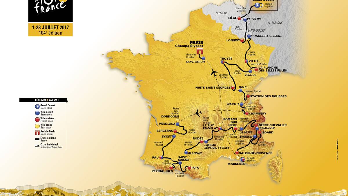 Die 104. Auflage der Großen Schleife verläuft über 3540 Kilometer und passiert vier Länder, der Sieger wird am 23. Juli traditionell in Paris gekürt. SPORT1 zeigt die Streckenprofile der restlichen Etappen - und erklärt, wo sich die Tour de France 2017 entscheidet