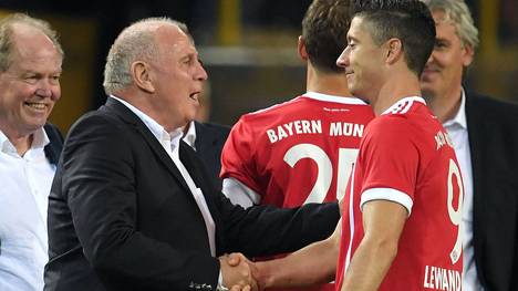 Robert Lewandowski verabschiedete sich nach seinem Bayern-Abgang von Uli Hoeneß
