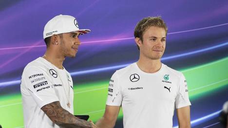 Nico Rosberg (r.) und Lewis Hamilton (l.) hatten in ihrer Mercedes-Zeit ein schwieriges Verhältnis