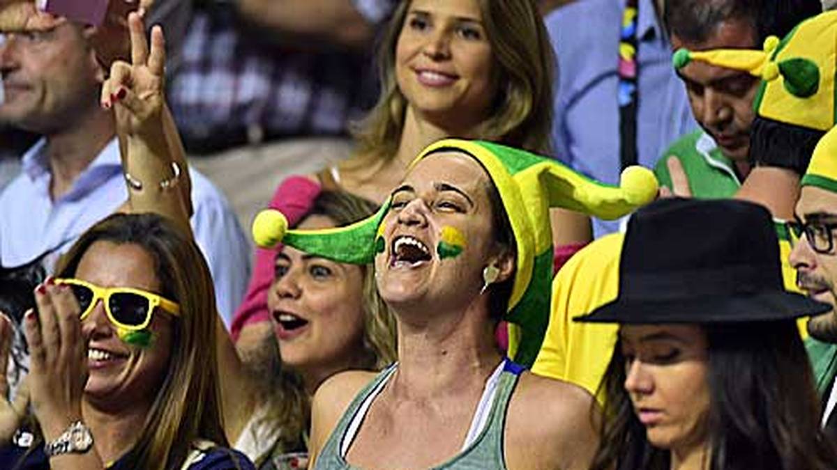 Auf hübsche Unterstützung können sich die brasilianischen Basketballer immer verlassen