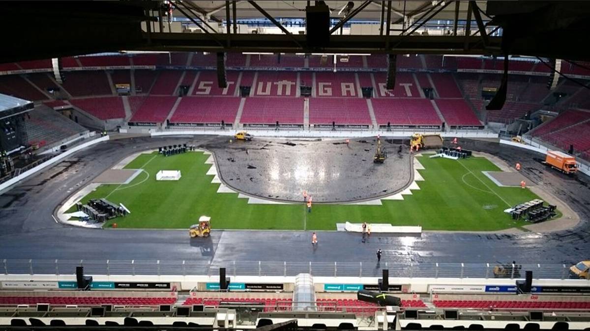 Der Aufbau in der Mercedes-Benz-Arena ist fast abgeschlossen. SPORT1 überträgt am Samstag zunächst die Pressekonferenz im LIVESTREAM. Das Spektakel beginnt dann ab 16 Uhr ebenfalls im LIVESTREAM und ab 17 Uhr dann auch im LIVE im TV auf SPORT1