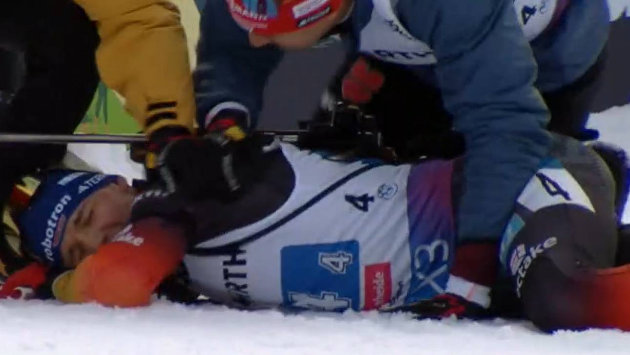 Justus Strelow klappte nach dem Zieleinlauf erschöpft zusammen