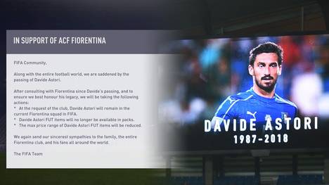 Davide Astori bleibt weiterhin in FIFA 18 spielbar - allerdings mit Einschränkungen