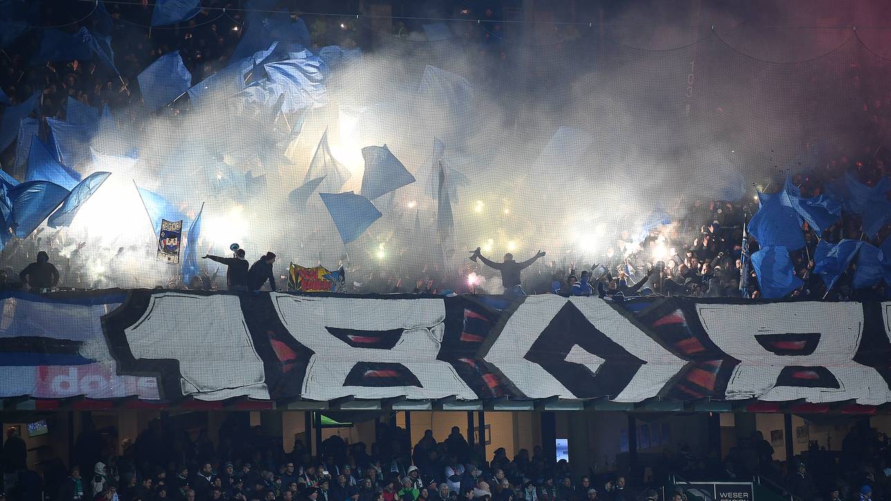 Pyro-Irrsinn durch HSV-Chaoten