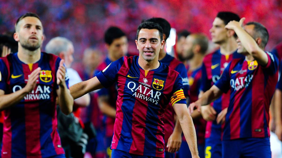 Barcelona v Athletic Club - Copa del Rey Final Zusammen mit Andres Iniesta war Xavi (Mitte) jahrelang die Schaltzentrale des FC Barcelonas