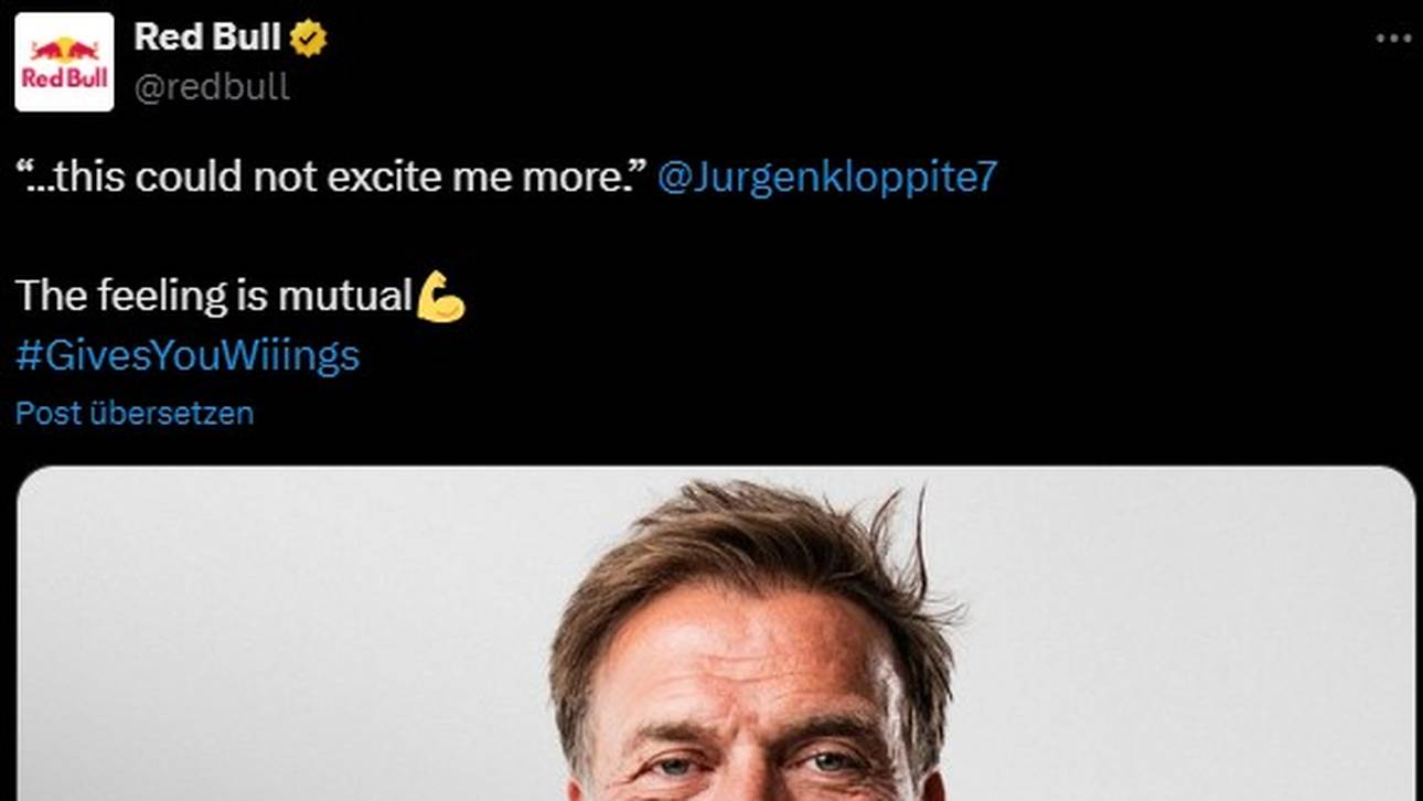 Mit diesem Tweet gab Red Bull die Verpflichtung von Jürgen Klopp bekannt