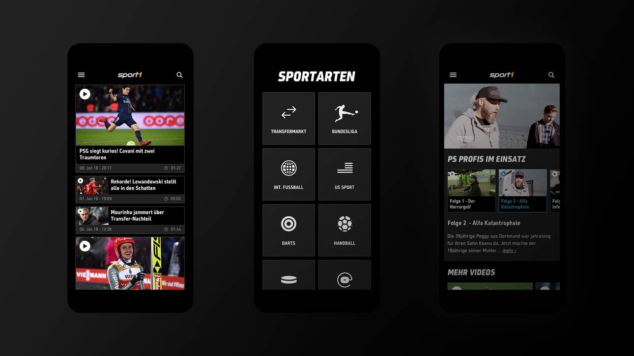 Neue Video-Welt auf SPORT1 gestartet