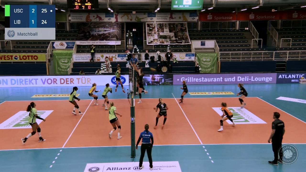 Volleyball-Bundesliga: USC Münster gewinnt gegen Black Ladies Aachen