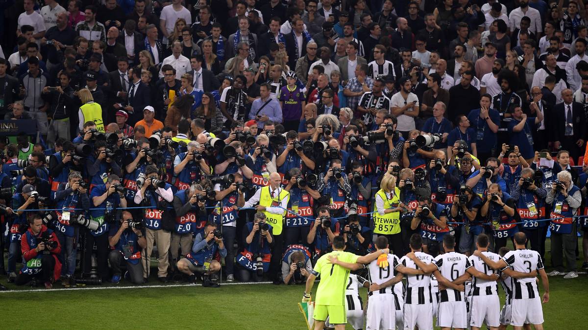 Die Champions League - ein riesiges Medienspektakel. Mehrere hundert Journalisten haben sich für das Finale in Cardiff akkreditiert