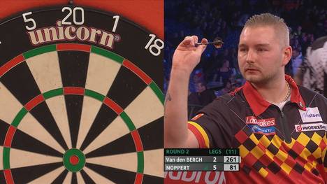 Die Players Championship Finals sind nicht das Turnier des "Dreammakers": Mit 6:2 verliert Dimitri Van den Bergh gegen Danny Noppert. 