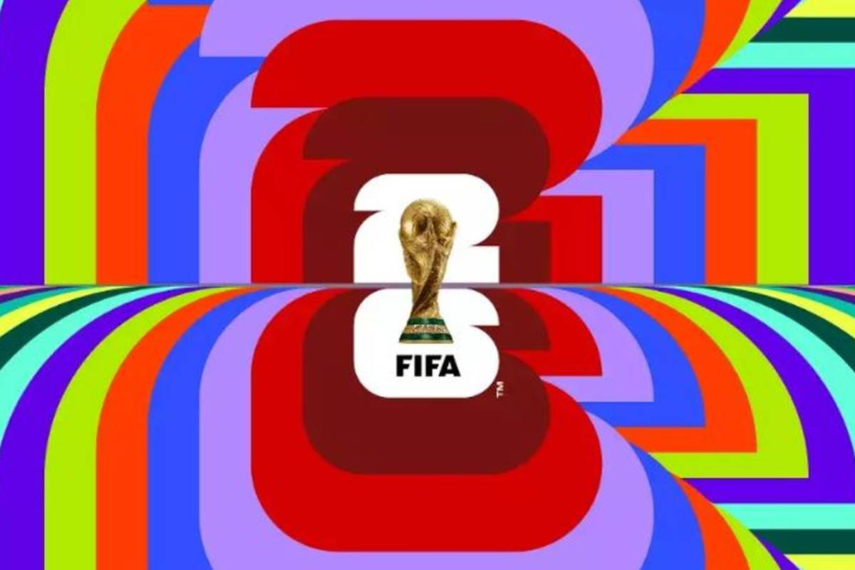 Es ist bunt, es fällt auf und es bringt gleich mehrere Neuheiten mit sich: Das ist das offizielle Logo für die Fußball-WM 2026 in den USA, Kanada und Mexiko.