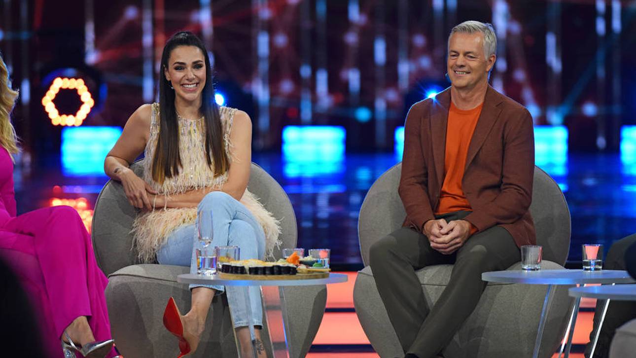 Esther Sedlaczek und ihr ARD-Kollege Tom Bartels