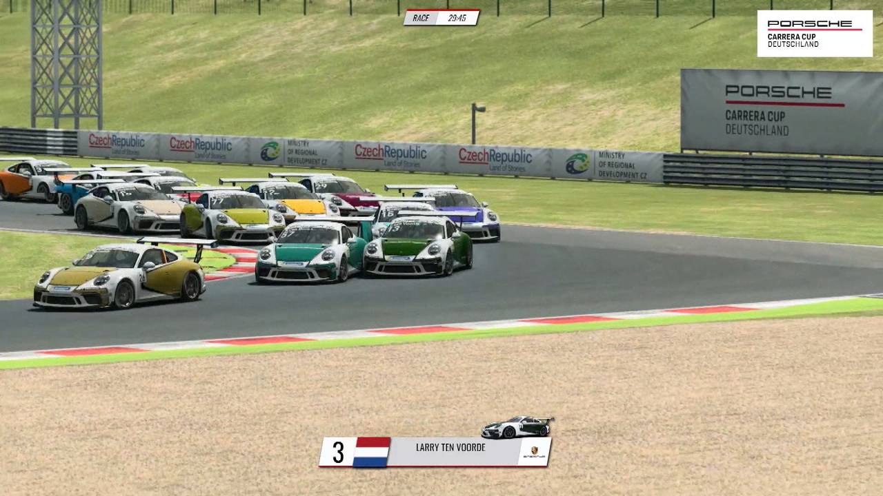 Kurioser Auftakt in Most beim Porsche Carrera Cup „Race at Home“