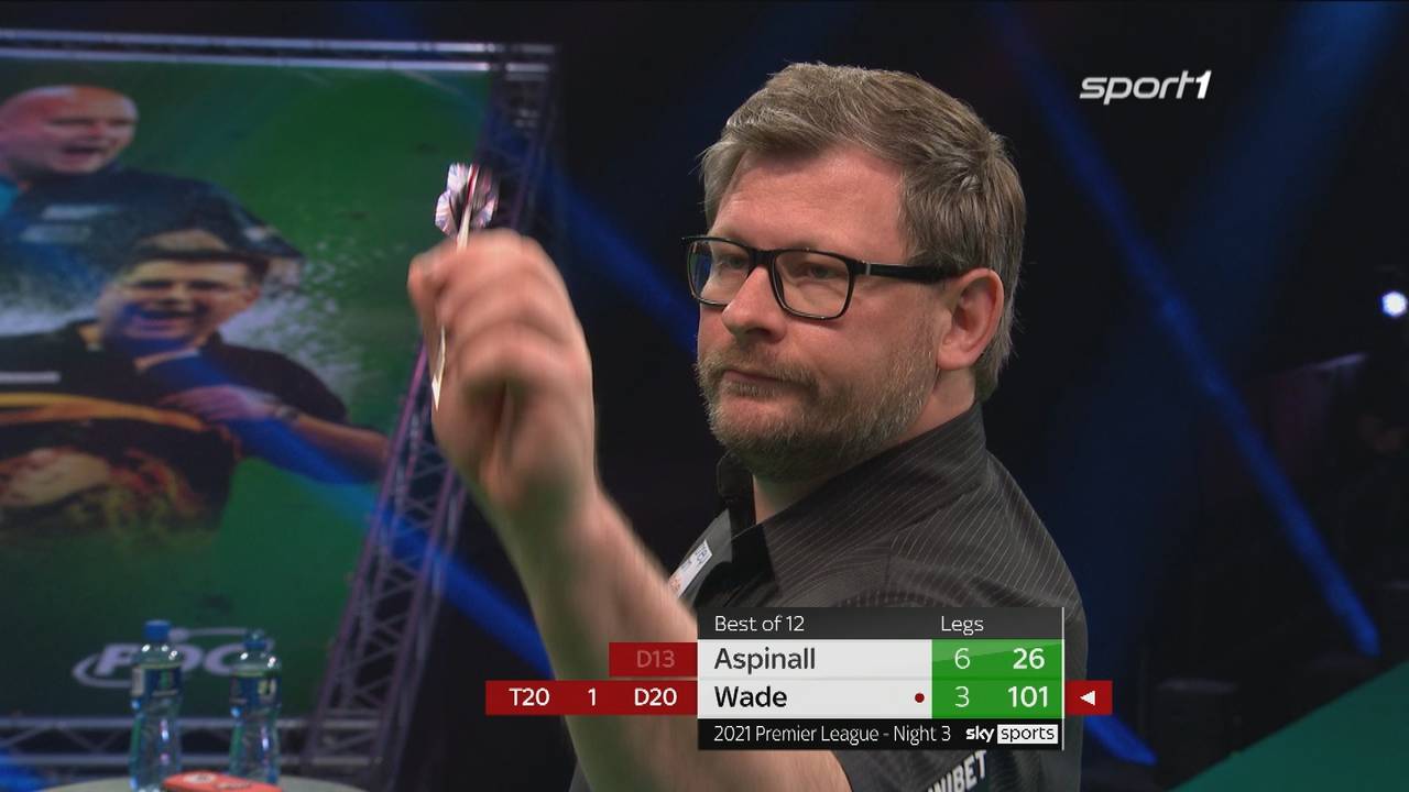 Darts Premier League: Nathan Aspinall gewinnt 6:4 gegen James Wade