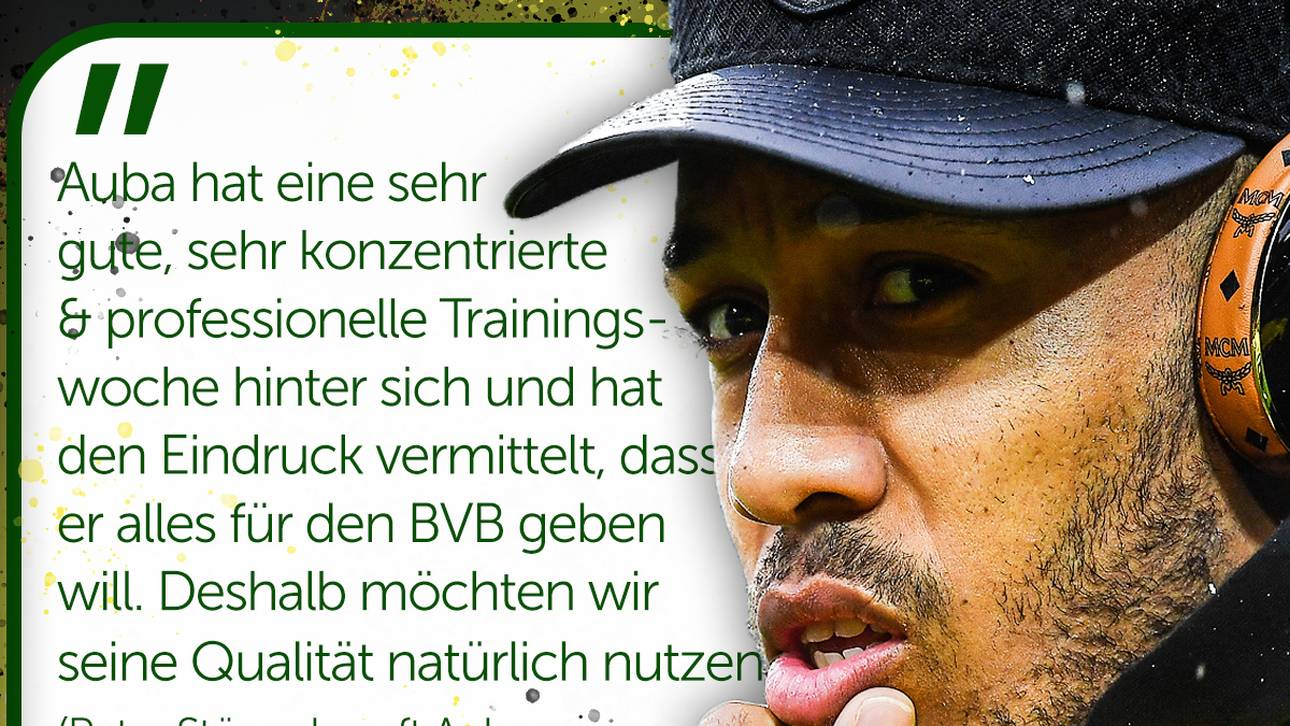 Pierre-Emerick Aubameyang hat es erstmals seit der Winterpause in den BVB-Kader geschafft